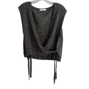 LE17SEPTEMBRE Sleeveless Mohair Blend Knit Wrap Top Women's Size 38